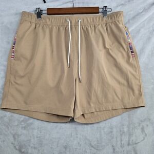 WOWIE Shprts Mens XL Tan Aztec Trim Elastic Waist Drawstring